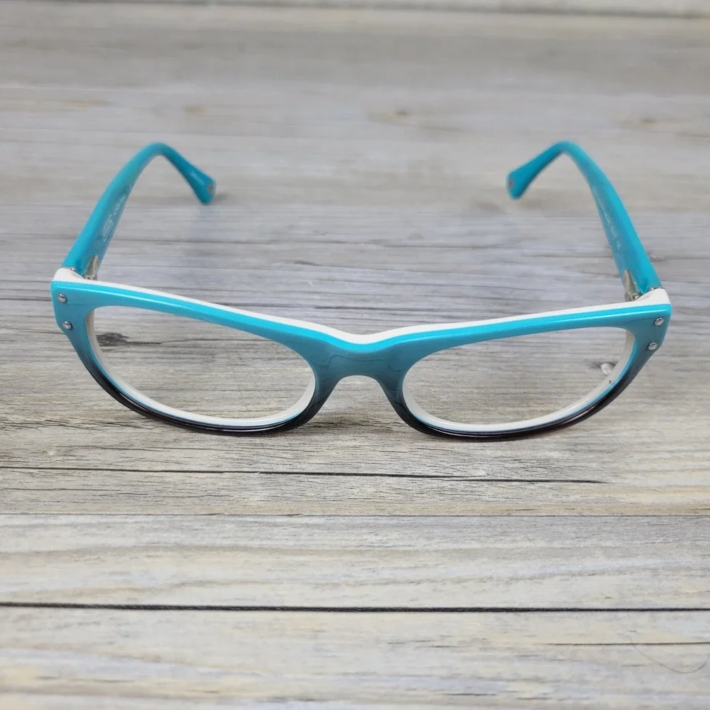 Coach Eyeglass Frames HC 6034 Topaz 5099 Turquoise Cat Eye Womens 50-17-135